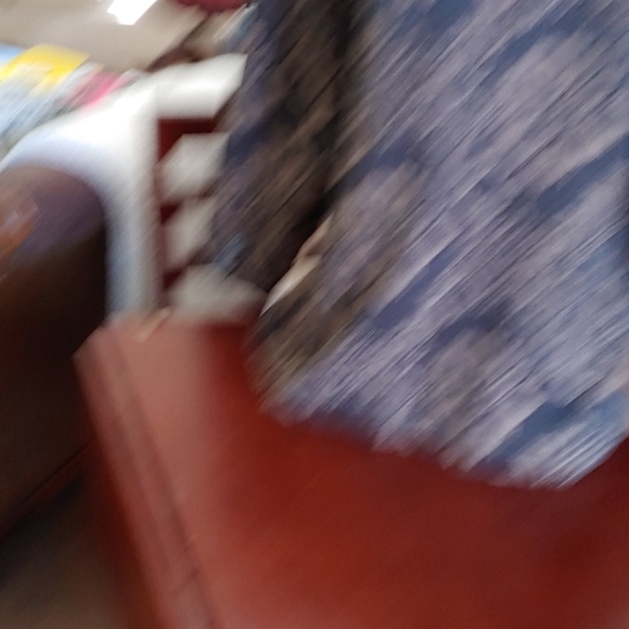 Denim & Co plus size 1x green tan woven coat - Picture 3 of 4